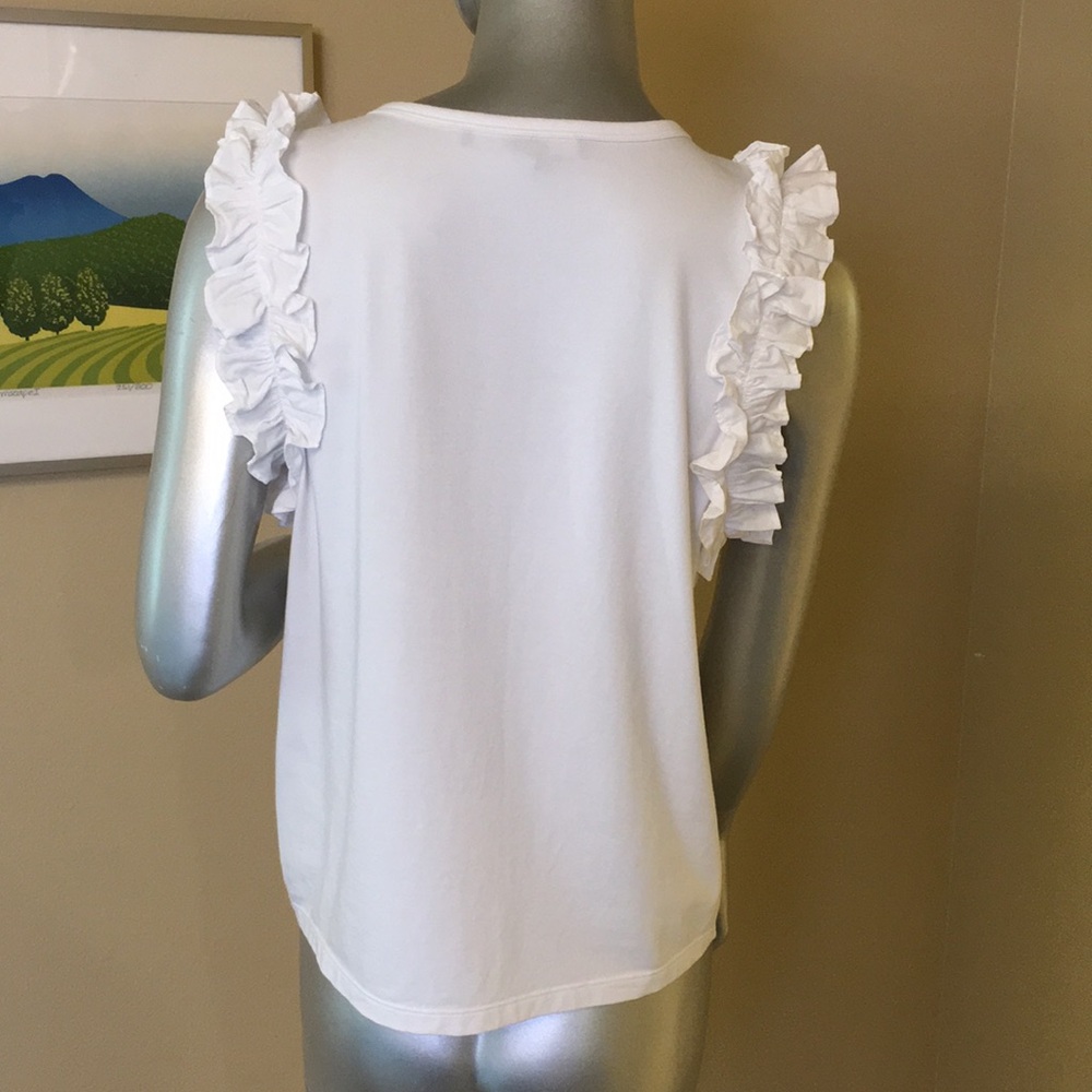 WHBM | Ruffle Trim Tank Color: white - Picture 9 of 11